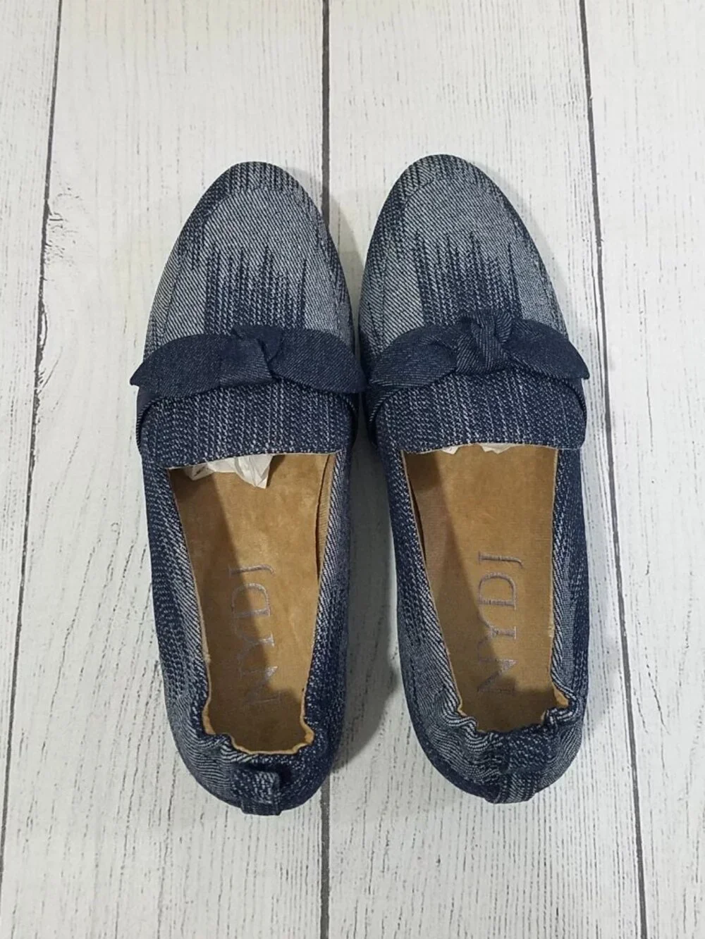 NYDJ Douglass Denim Loafers Womens Size 6